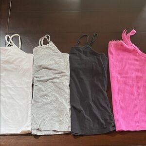 Girls SO built in tank tops white, black & gray size XL